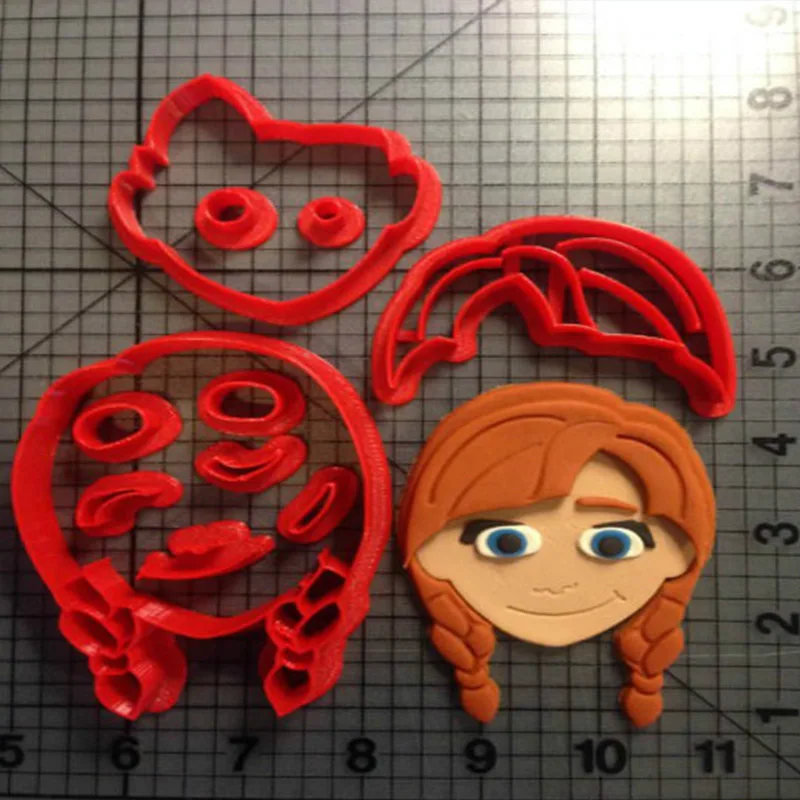 

Popular Film Character Girl Snowman And Skirt Fondant Cutter Cake Molds Custom Made 3D Printed Cookie Cutter Set Biscuit Molds