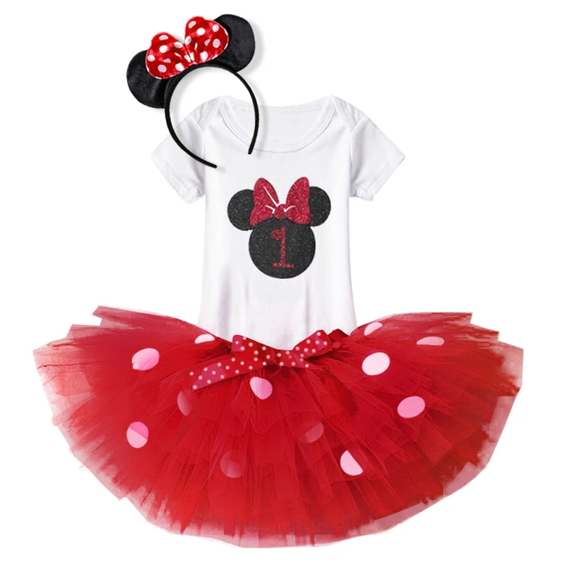 

Baby Toddler Girls Polka Dots Dresses with Headband Newborn Children Cotton Clothes Little Girl 1 Year 1st Birthday Outfits