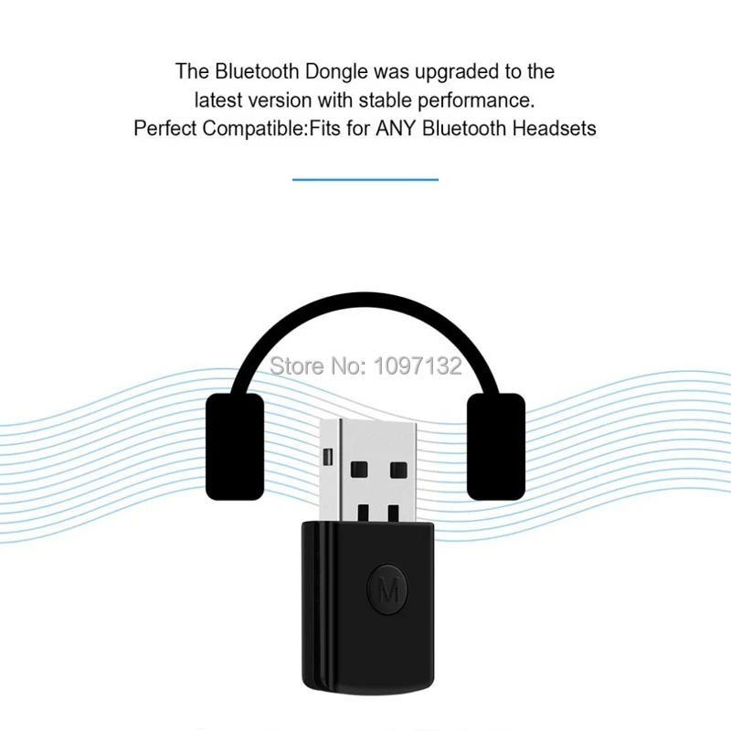 3.5mm Bluetooth 4.0 EDR USB Wireless Dongle USB Adapter for PS4 Bluetooth Headsets Headphones (2)