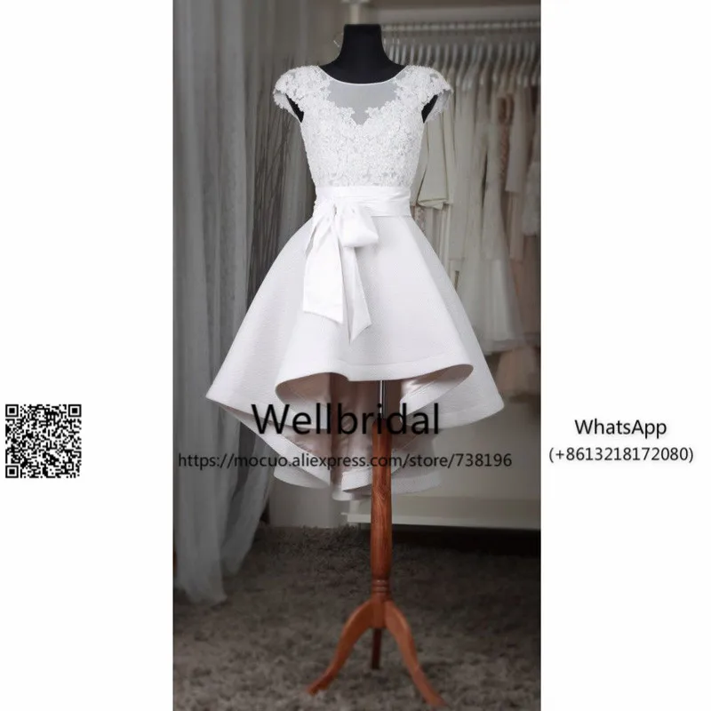 

Hi Lo Gown 2019 Elegant Graduation Homecoming Dresses with Lace Wedding Party Dress Prom Gown Homecoming Cocktail Party Dress