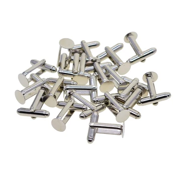 

20 pcs 8mm Blank Round Cabochon Cuff Link Settings Bases DIY Formal Cufflink for Small Stones Crystals Jewelry Findings