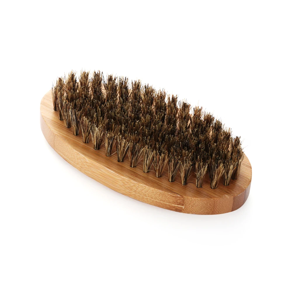 

1 Pcs Men Boar Hair Bristle Beard Mustache Brush Military Hard Round Wood Handle Comb maquiagem New Arrival