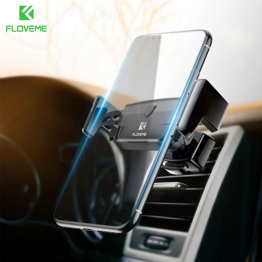 

FLOVEME Auto Lock Car Phone Holder For iPhone 7 Plus X Universal Air Vent Mount Stand For Samsung Xiaomi Redmi 4X Soporte Movil