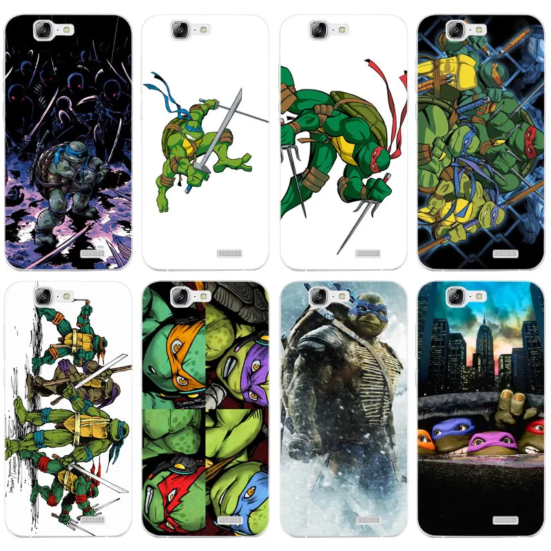 H162 Ninja Turtles Transparent Hard Thin Skin Case Cover For Huawei P8 P9 P10 Lite Plus 2017 Honor 8 9 6X |