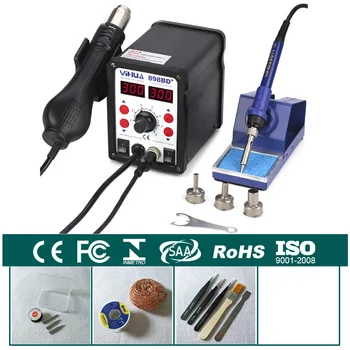 

2 in 1 Digital Display Hot Air Desoldering Station , Electric Iron + Heat Gun YIHUA 898BD+