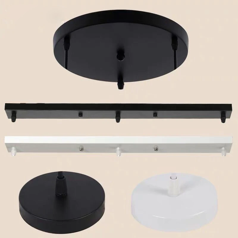 Us 3 38 15 Off Multi Size Diy Ceiling Lamp Base Canopy Plate Multi Holes Chandeliers Light Fittings Round Rectangular Lighting Accessories In Lamp