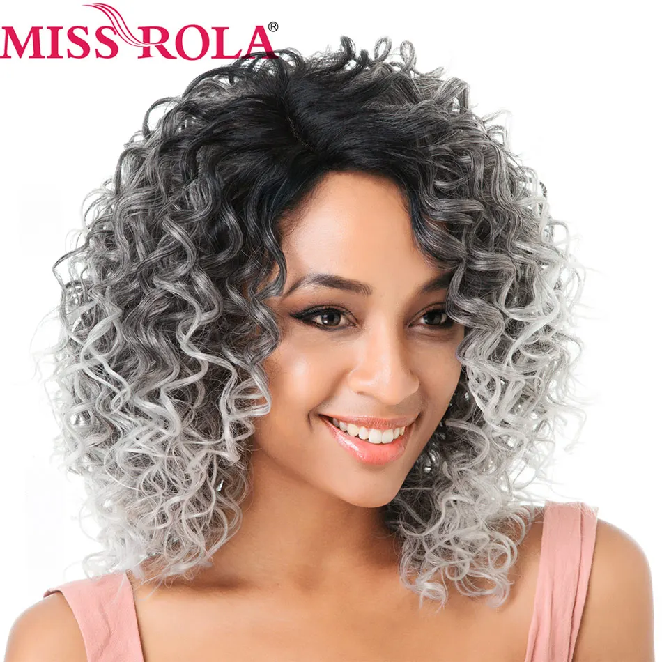 Короткие синтетические волосы Miss Rola курчавые кружевные передние парики для