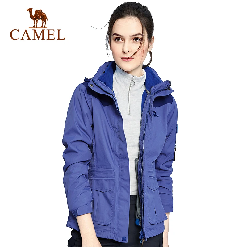 

CAMEL Women's 2-Layer Outdoor Jacket Warm Brand Sports Waterproof Windproof Skiing Snowboarding Camping Hiking Female Coat