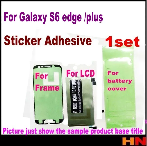

1set Original For g Galaxy S6 edge / plus G920 g925 G920F Battery Back Cover + Front frame + LCD Screen Glue Sticker Adhesive