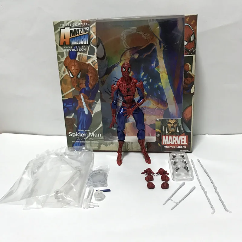 

002 wheel technology series spider man stand PVC joint, movable collection model toy shipping