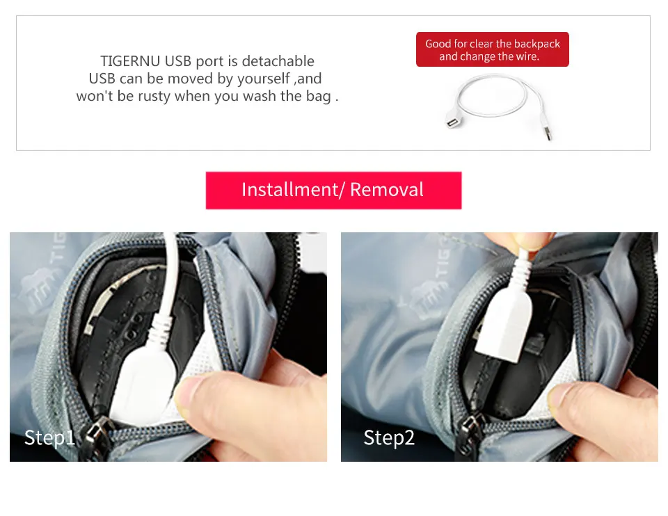7.Travel Backpack with USB Charging Backpack