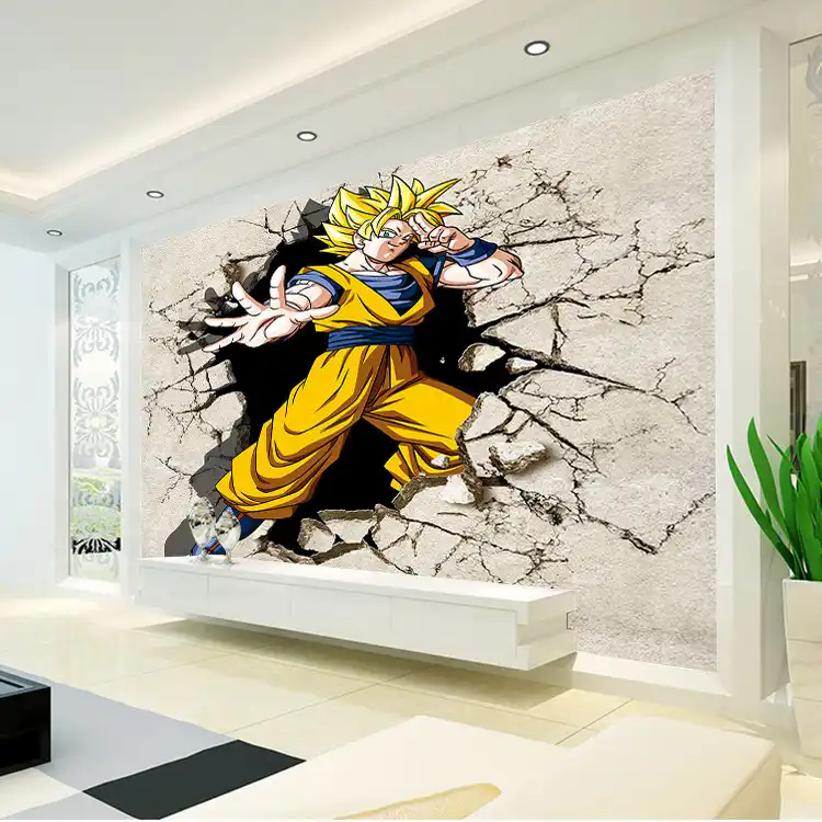 ドラゴンボール写真の壁紙3dアニメ壁壁画カスタム漫画の壁紙子供の寝室リビングルームの壁アートルームのインテリア廊下 Photo Wallpaper 3d Photo Wallpaperwallpaper 3d Aliexpress