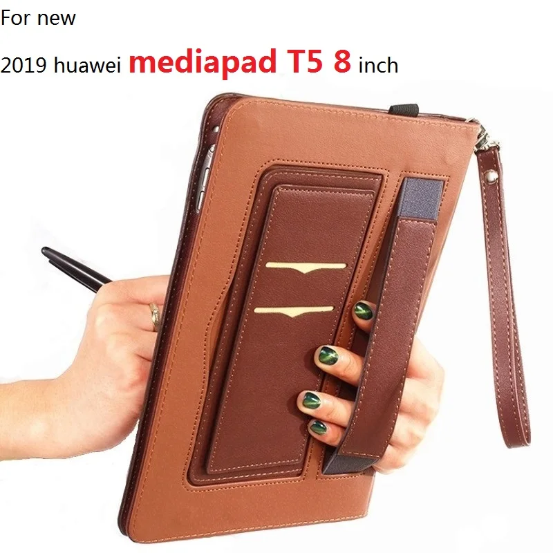 

For new 2019 huawei mediapad T5 case protective cover 8 inch tablet leather case all-inclusive anti-drop protective shell T5 8