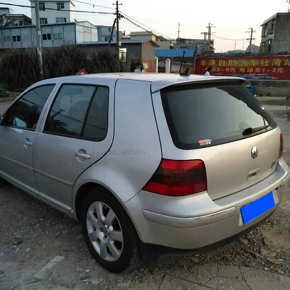 Для Volkswagen Golf 4 черный спойлер 2004-2008 ABS пластиковый Неокрашенный цвет задний белый спойлер задний багажник загрузки заднее крыло автомобиля часть