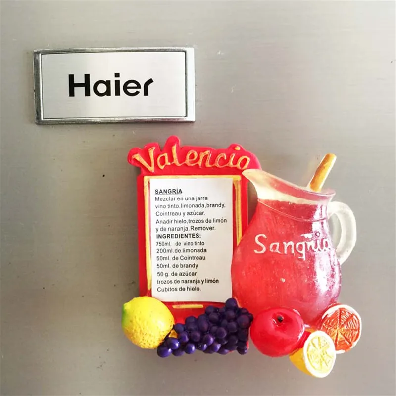 Новое поступление Испания Валенсия Sangria магниты на холодильник наклейки