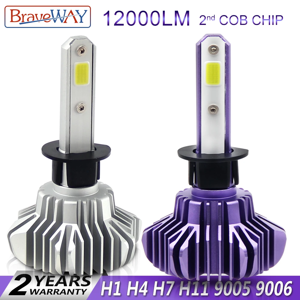 BraveWay LED Light Bulbs for Car Headlight H11 Light font b Lamp b font H1 H7