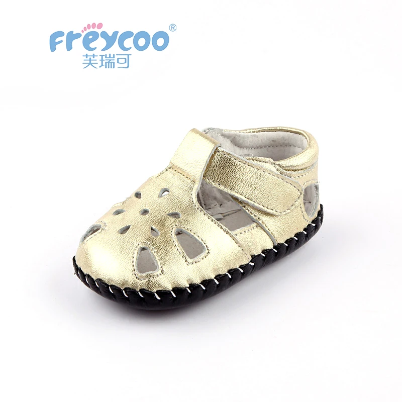 Freycoo 2018 New Summer Kids Shoes Baby Toddler For Girls Cowskin Genuine Leather 0-1 Years 1171