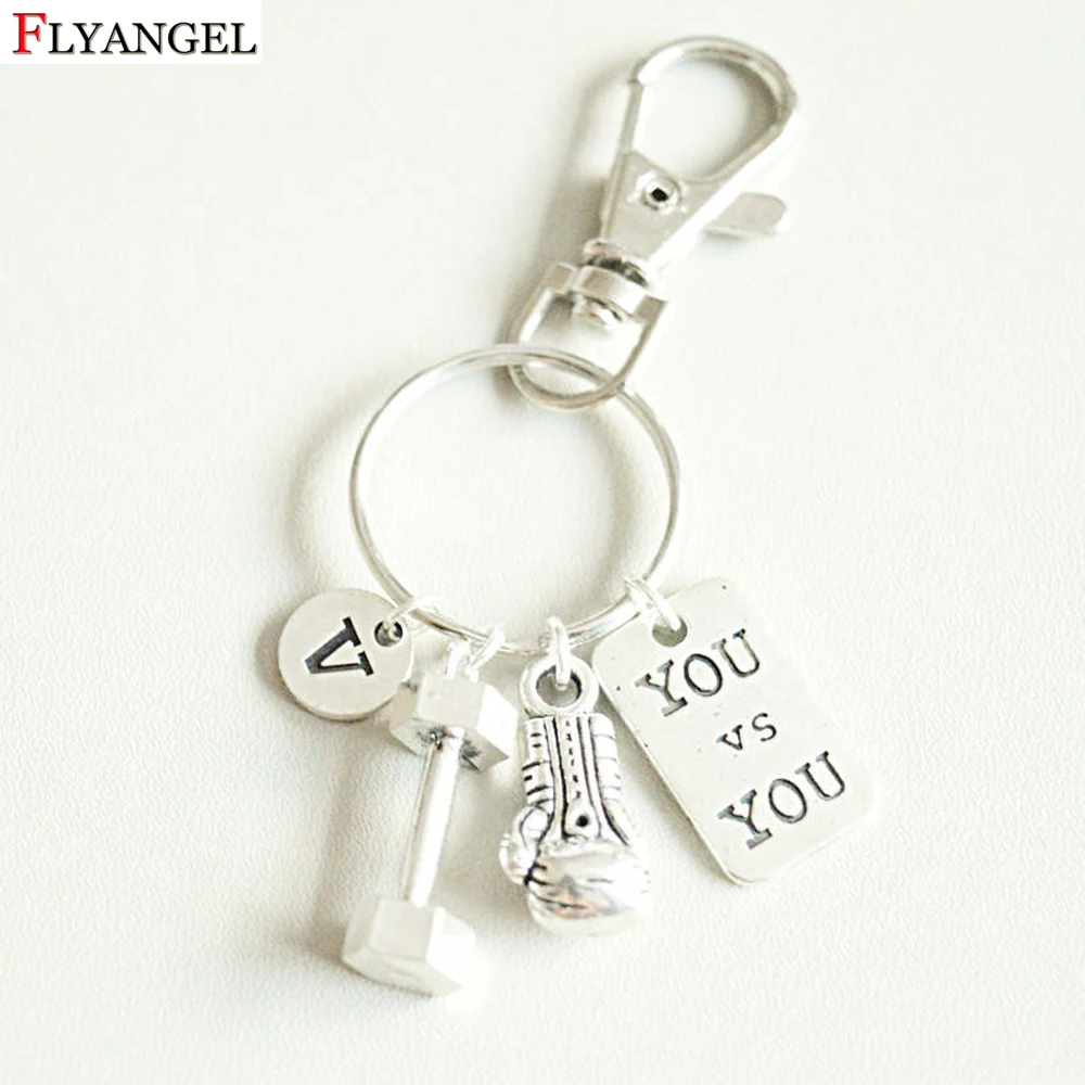 

Boxing Glove Keychain for Car Bag Keys Charm Men Key Ring Handbag Initials Key Chains Vintage Silver Gift Accessories