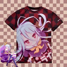 Japanischen Anime Kein Spiel Kein Leben Shiro T-shirt Polyester T-shirt Sommer Aktive Animation Männer Frauen Kleidung