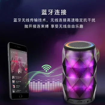 

4 Light Modes LED Touch Control Colorful Bluetooth Speakers Wireless Stereo bass Hifi Loudspeaker Handsfree Speaker Mic TF AUX