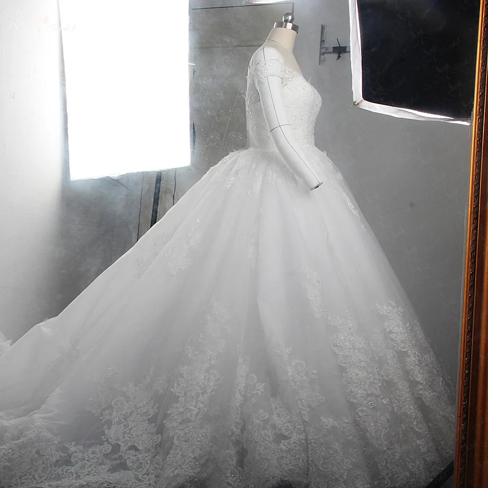 RSW1502 роскошное платье длинный шлейф 1 м гелинлик свадебное платье с открытыми плечами