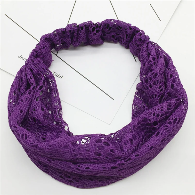 2018 New Women Yoga Lace Hollow Head Wrap Wide Headband Flower Hairband Hair Band Accessories Wholesale And Wholesale  #K29 (5)