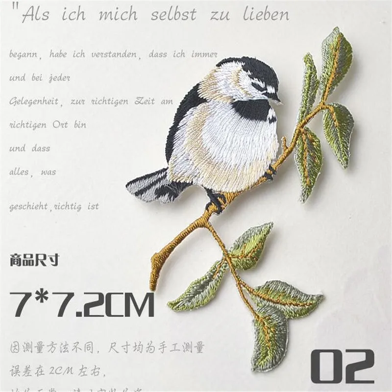 1 Piece Cute Couple Bird Patches Sew on applique For Clothes Wedding Dress DIY Accessories