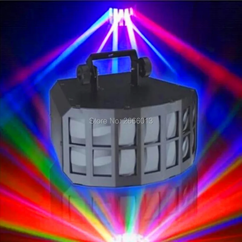 

Niugul RGBW 4IN1 Beam Effect Stage Lighting,2x10W Professional KTV Bar Club Home Party DMX LED Double Butterfly DJ Disco Lights