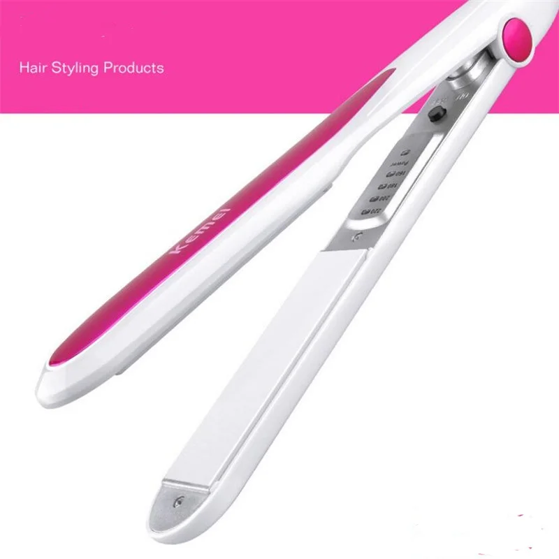 

220v professional electric fast heat hair straighter Iron Straightening styler salon flat hairstyling straightener fringe curler