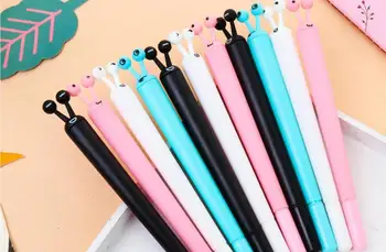 

korea cute insect gel pen cartoon stationery prize kawaii office writing student pen animal black ink pen needl pen 48pc/lot