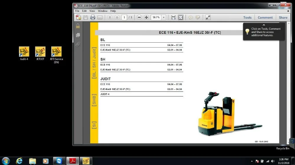 JIUSCAN для klift погрузчик диагностический сканер для Judit 4 Jungheinrich Incado Kit и linde pathfinder canbox sofrware 2 в 1