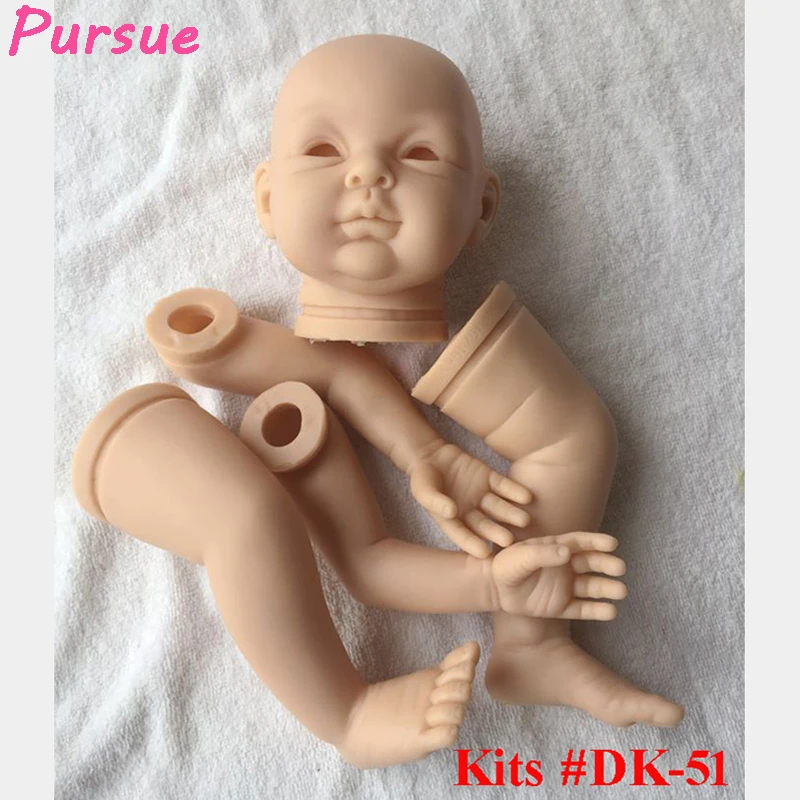 Pursue 21" Eyes Close Blank Unpainted Reborn Doll Kits Soft Vinyl