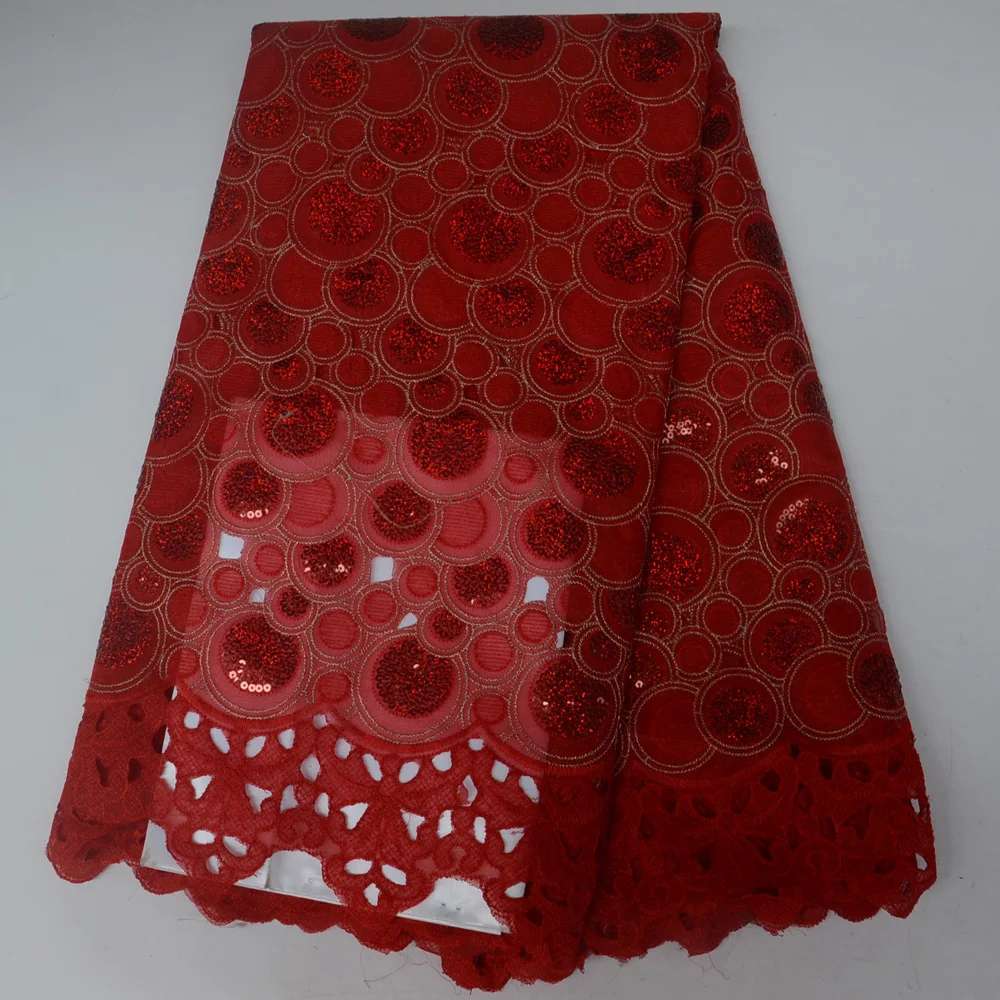 red glitter sequin lace organza lace hollow fabric french lace fabric