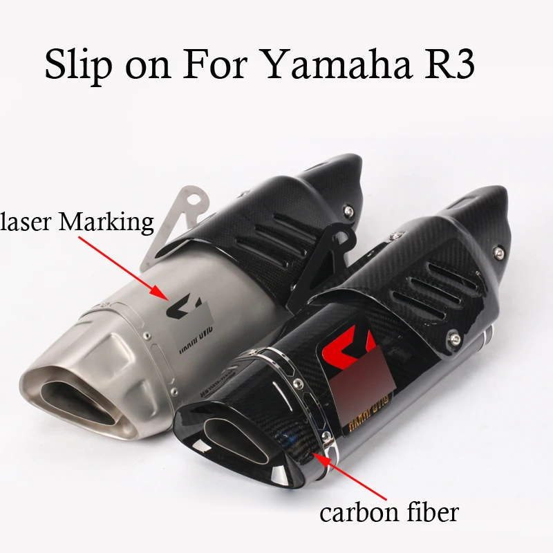 Slip on выхлопных газов для Yamaha R3 полный мотоцикл выхлопной системный глушитель с подключением трубы ссылку мотоцикл выхлопной трубы с лазерной маркировки/стикер