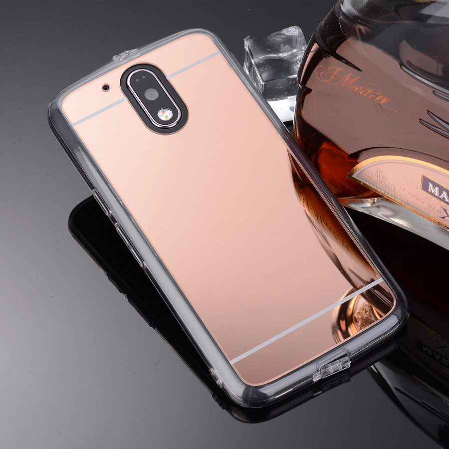 Зеркальный чехол с гальваническим покрытием для Motorola MOTO G5 Plus G6 прозрачный