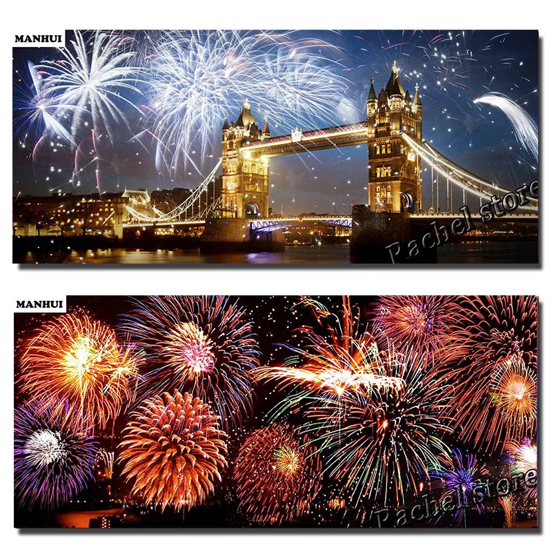 

DIY Diamond Paintings Diamond Mosaic Fireworks Full Square Diamonds and Round Diamond Embroidery MH21033