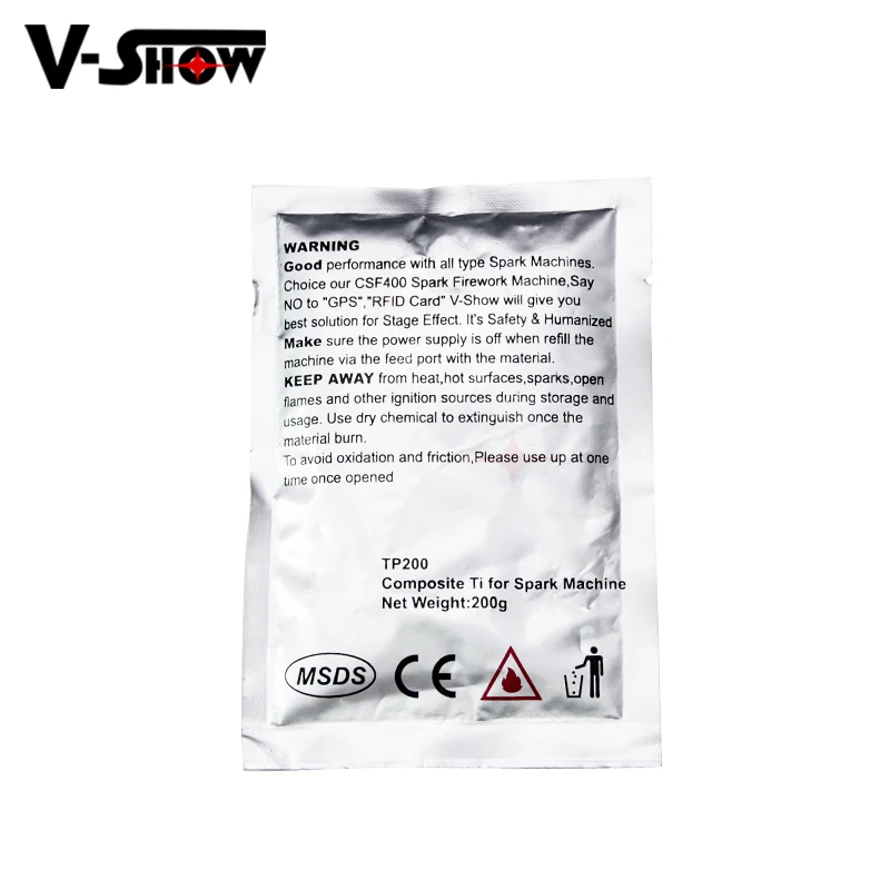 9 пакетов Ti Powder 200 г/пакет для холодной искры фотосессия на свадьбе и сцене|Эффект