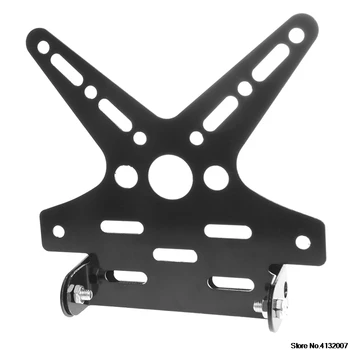 

New Black Motorcycle Adjustable License Plate Holder Mount Tail Rear Bracket