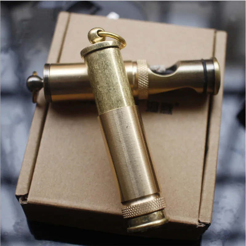  Creative Retro Pure Brass Lighter Trenches Old Kerosene Lighters Antique Machine lighter Novelty Ga