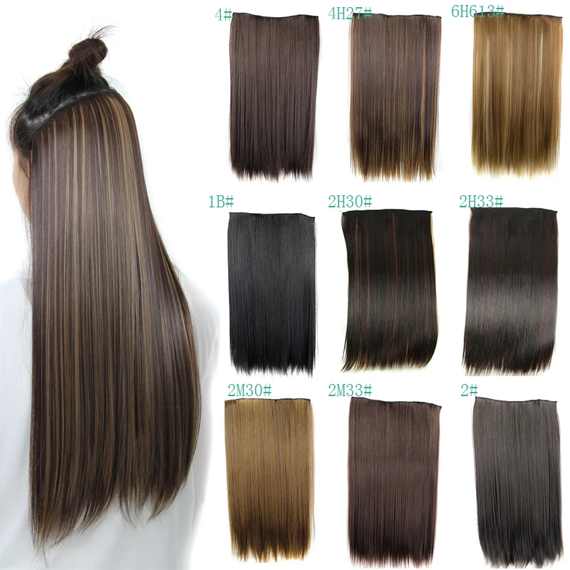 24 120g Real Natural Hair Extention 3 4 Full Head Clip In Hair