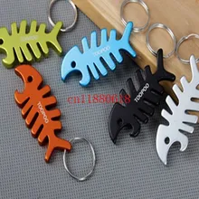 500 шт/партия брелок для ключей из сплава крутой рыбьей Кости Открывалка для пива брелок аксессуары уникальные подарки