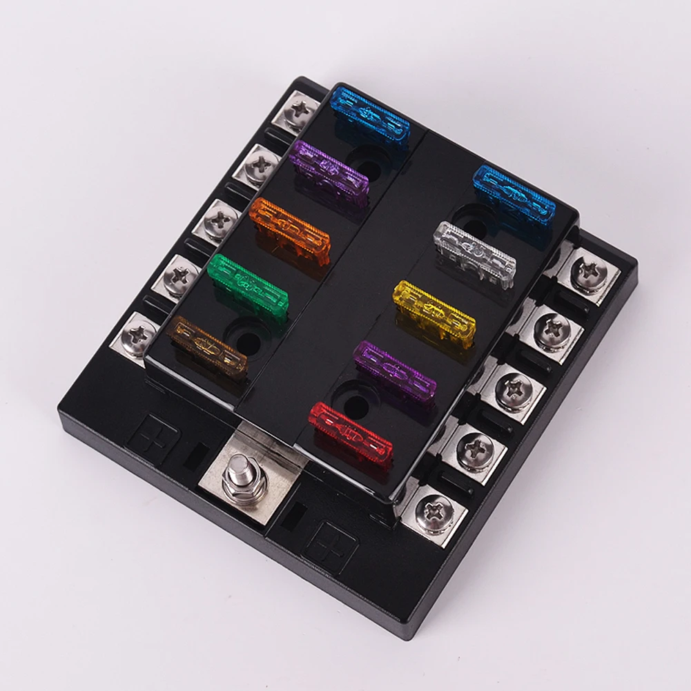 Fuse Box Holder Terminal Bar Kit 10 Way Middle Blade Car ATO ATC Van Truck 6V 12V 2A,1,3A,1,5A,7.5A,10A,15A,20A,25A,30A,35A-in Fuses from Automobiles ...