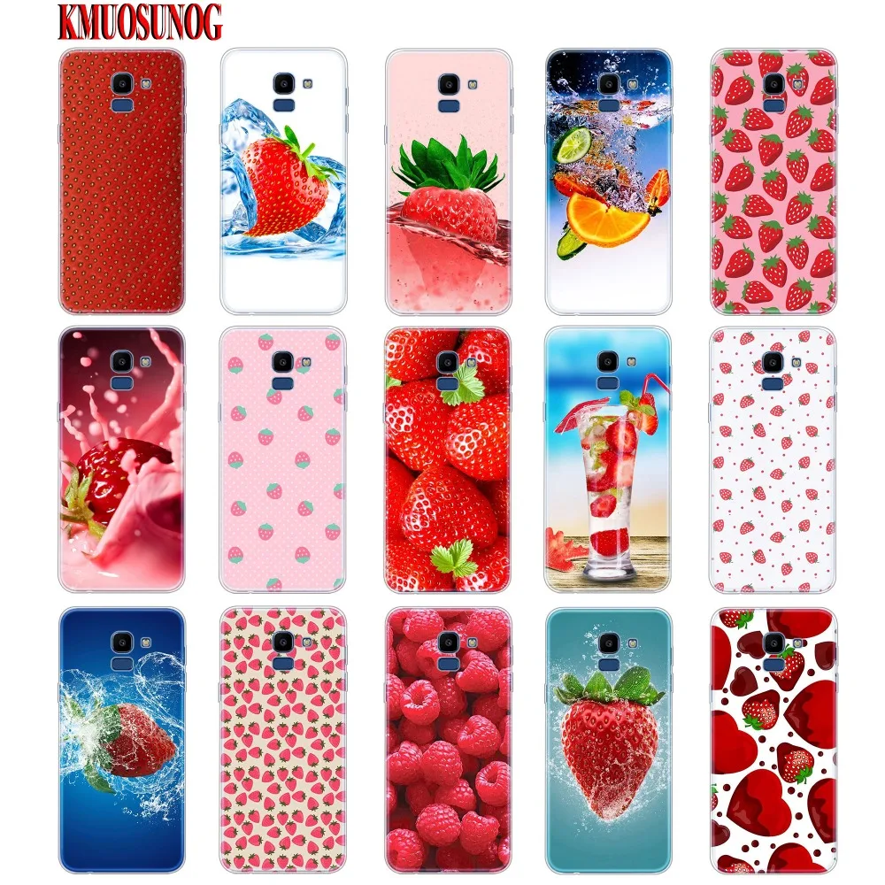 

Transparent Soft Silicone Phone Case Strawberry for Samsung Galaxy j8 j7 j6 j5 j4 j3 Plus 2018 2017 Prime 2016