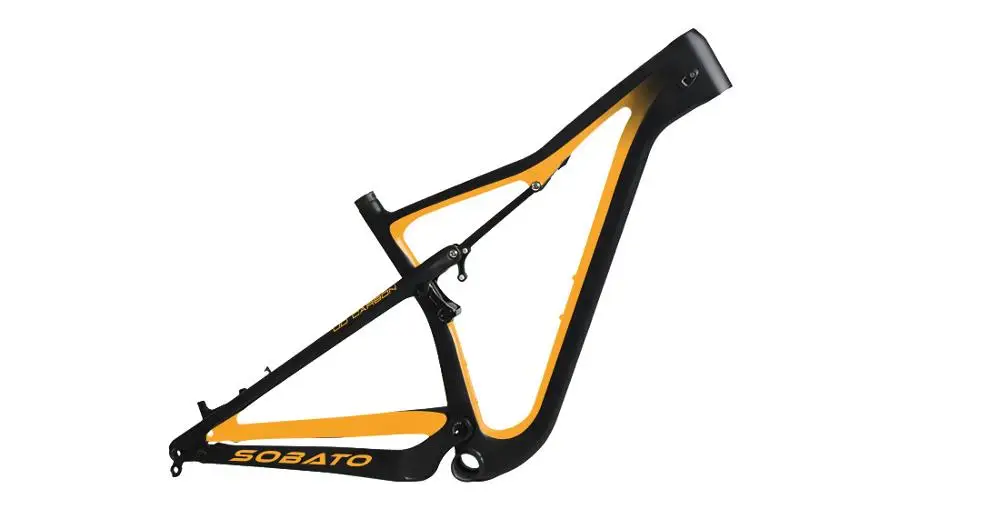 Discount 15.5/17.5/19/21" 29er Full Suspension Carbon Mountain Bike UD Mtb Bicycle Frame SOBATO 2019 10