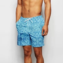 WD904 Новые мужские купальники пляжные шорты спортивные шорты для серфинга мужские шорты купальные боксеры мужские купальный костюм Sunga с волнистым принтом Шорты для плавания