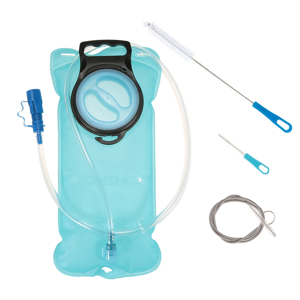 

TOMSHOO Outdoor 2 Liter Hydration Water Bag Water Reservoir Bag with Cleaning Brushes Kit Camelback for Camping Hiking Cycling