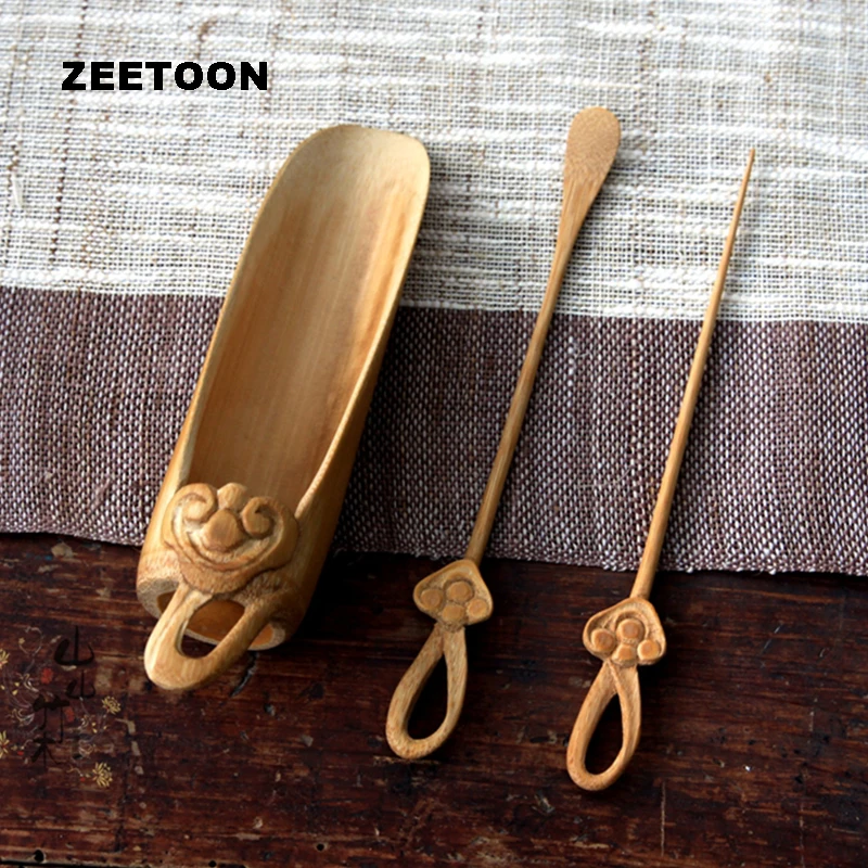 Buy Natural Bamboo Carving Ruyi Tea Scoops Puller