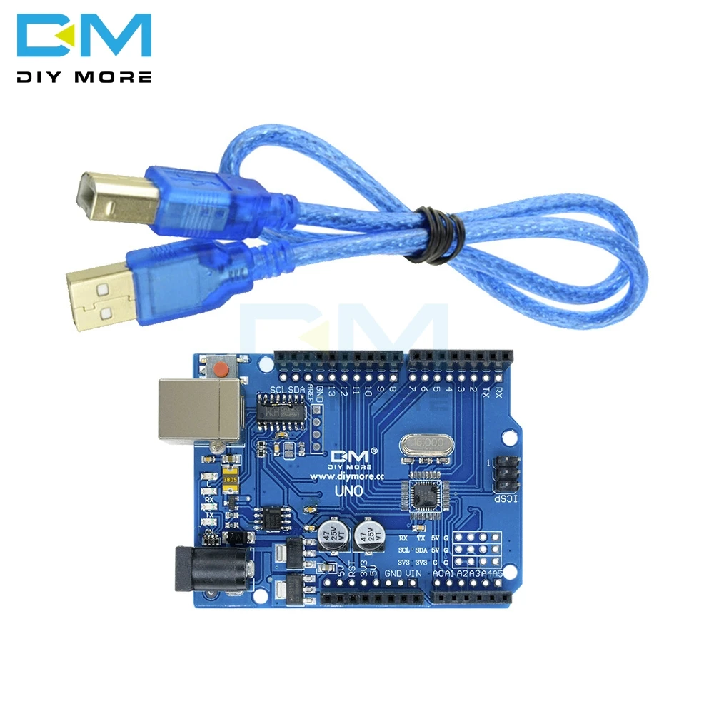 

UNO R3 Compatibles Board mit Atmel ATmega328P 16MHz CH340 CH340G Driver Module Replace Atmega16U2 one Type B USB with cable