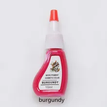 2 шт./лот бордовый цвет постоянный пигмент для перманентного макияжа Пигмент 10 мл/бутылка для бровей Макияж Пигмент 23 Цвета на выбор