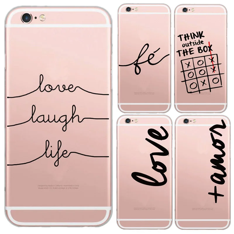 nique Portuguese Words Love Amor Design Transparent Soft Silicon Phone Case Back Cover For Apple  Apple Iphone 6 Case 6S Cover